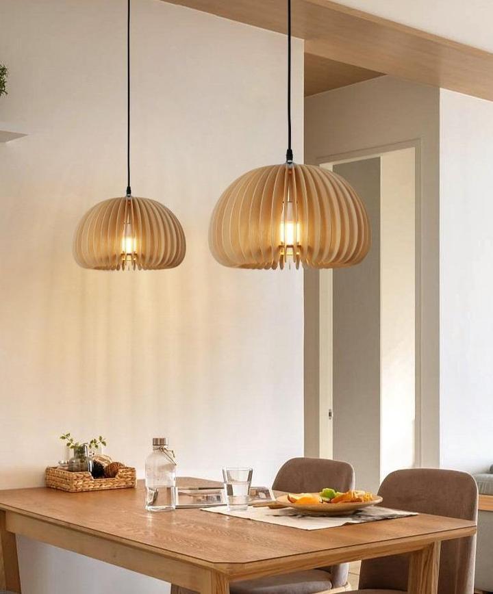 Wooden Pumpkin Pendant Lamp - Blowlighting