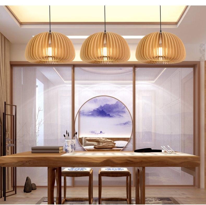 Wooden Pumpkin Pendant Lamp - Blowlighting