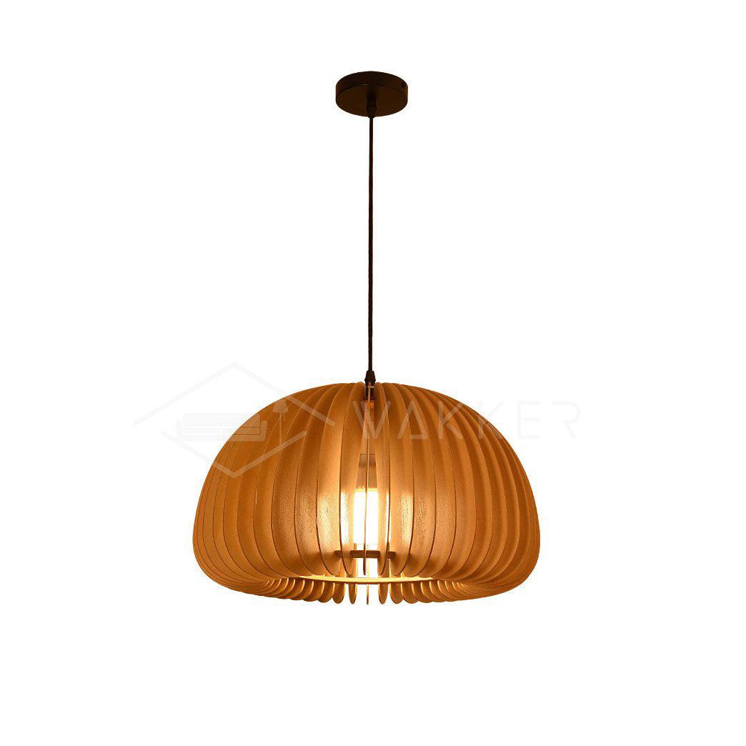 Wooden Pumpkin Pendant Lamp - Blowlighting