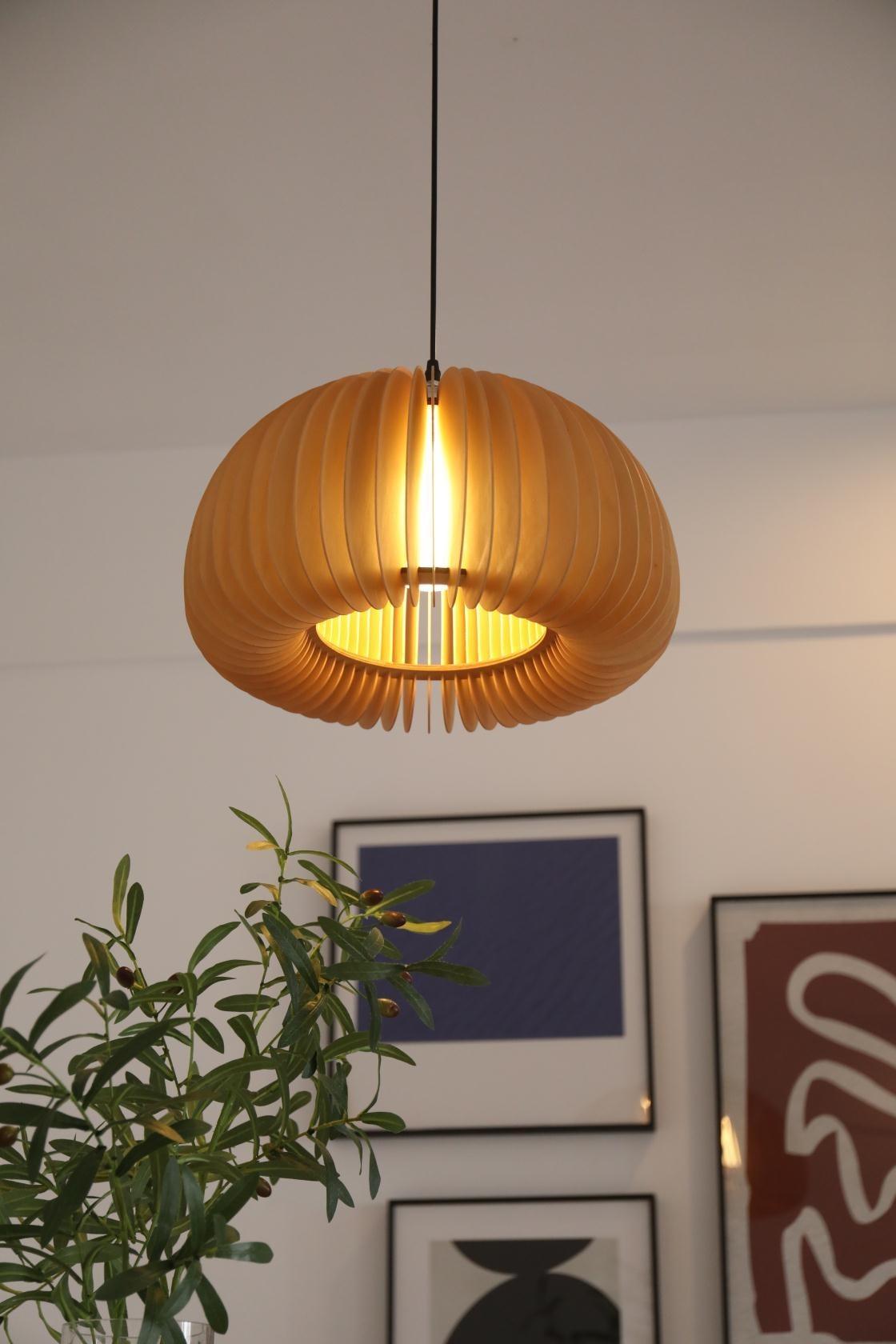 Wooden Pumpkin Pendant Lamp - Blowlighting