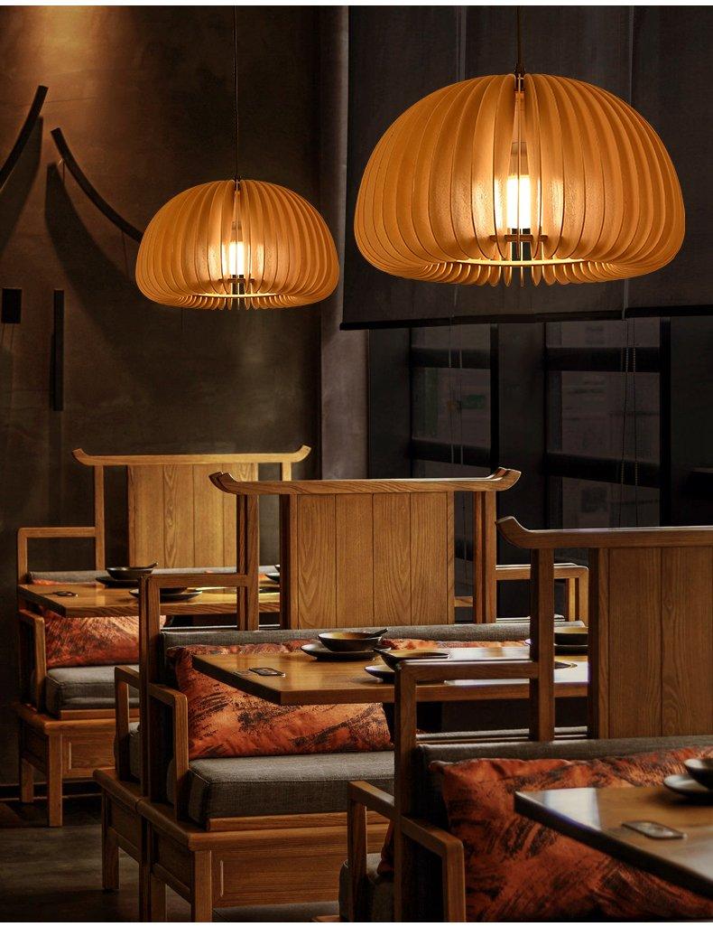 Wooden Pumpkin Pendant Lamp - Blowlighting