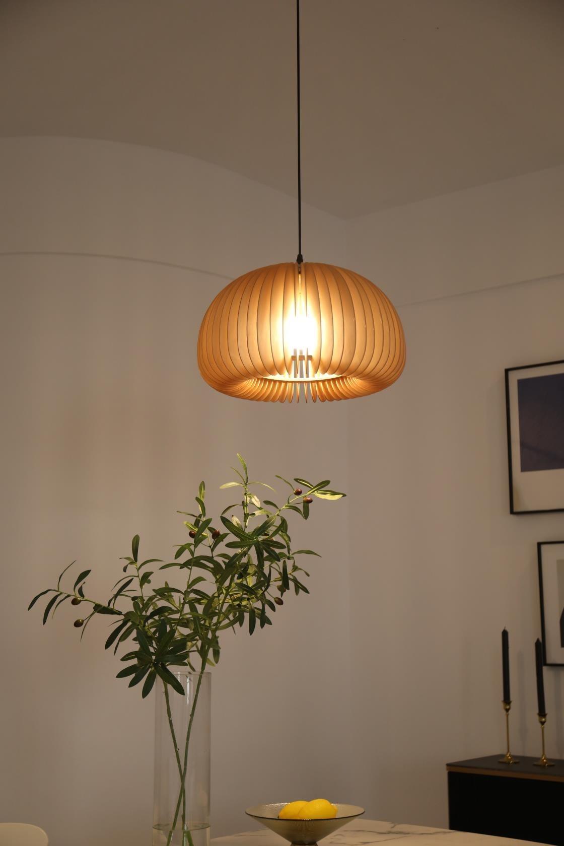 Wooden Pumpkin Pendant Lamp - Blowlighting