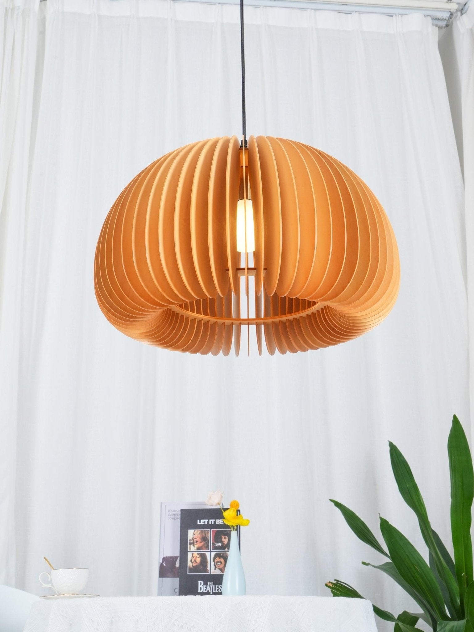 Wooden Pumpkin Pendant Lamp - Blowlighting