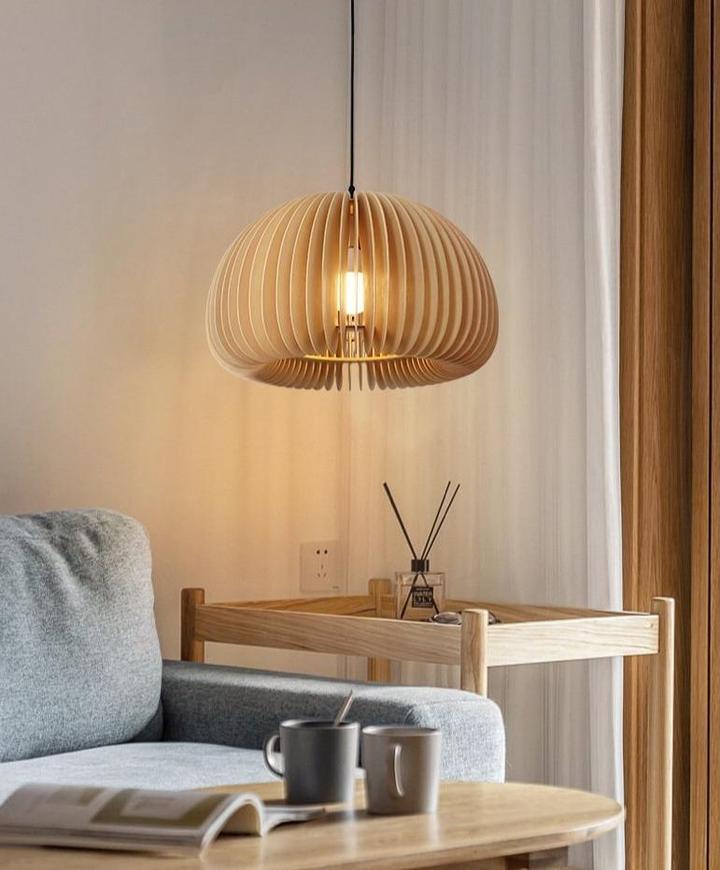 Wooden Pumpkin Pendant Lamp - Blowlighting