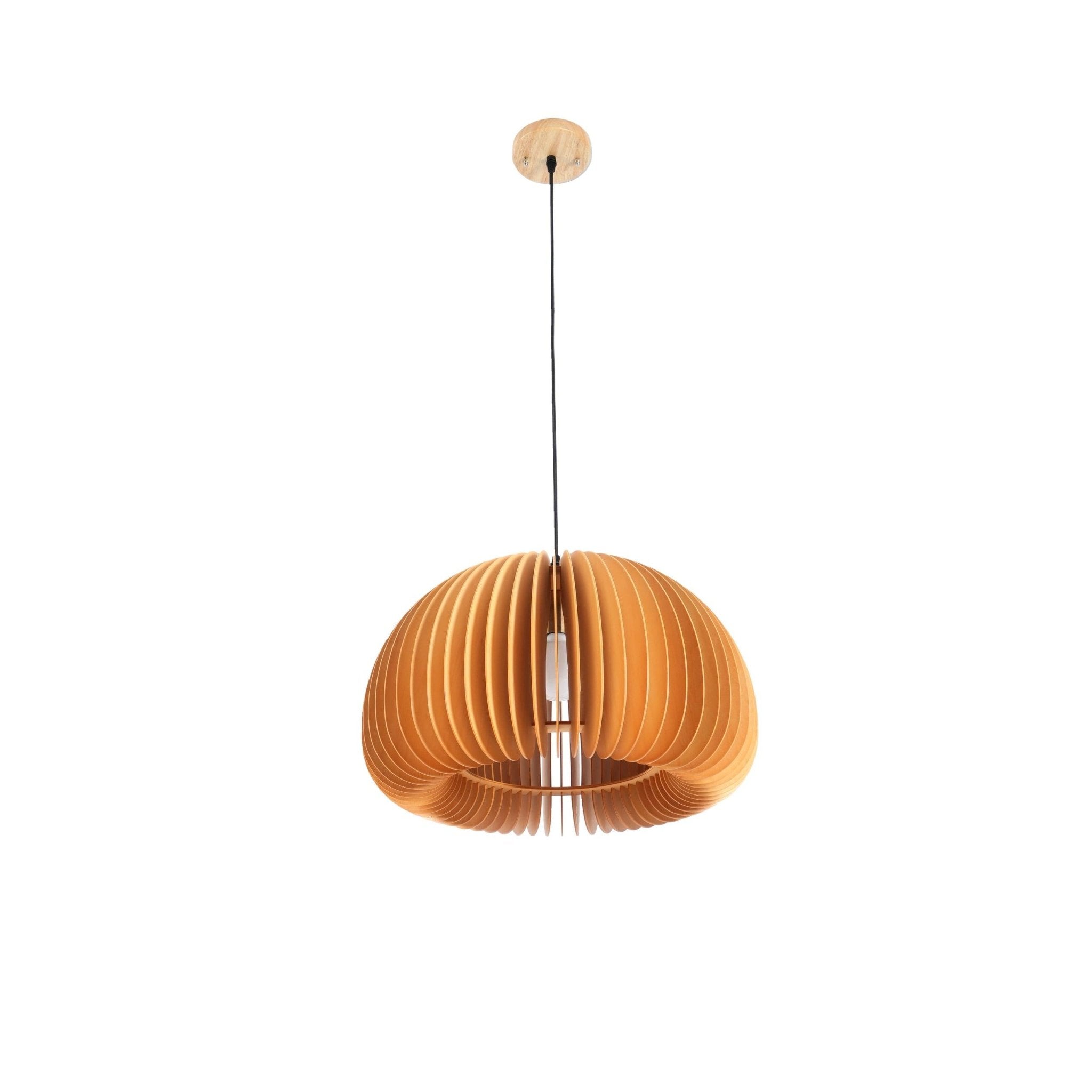 Wooden Pumpkin Pendant Lamp - Blowlighting