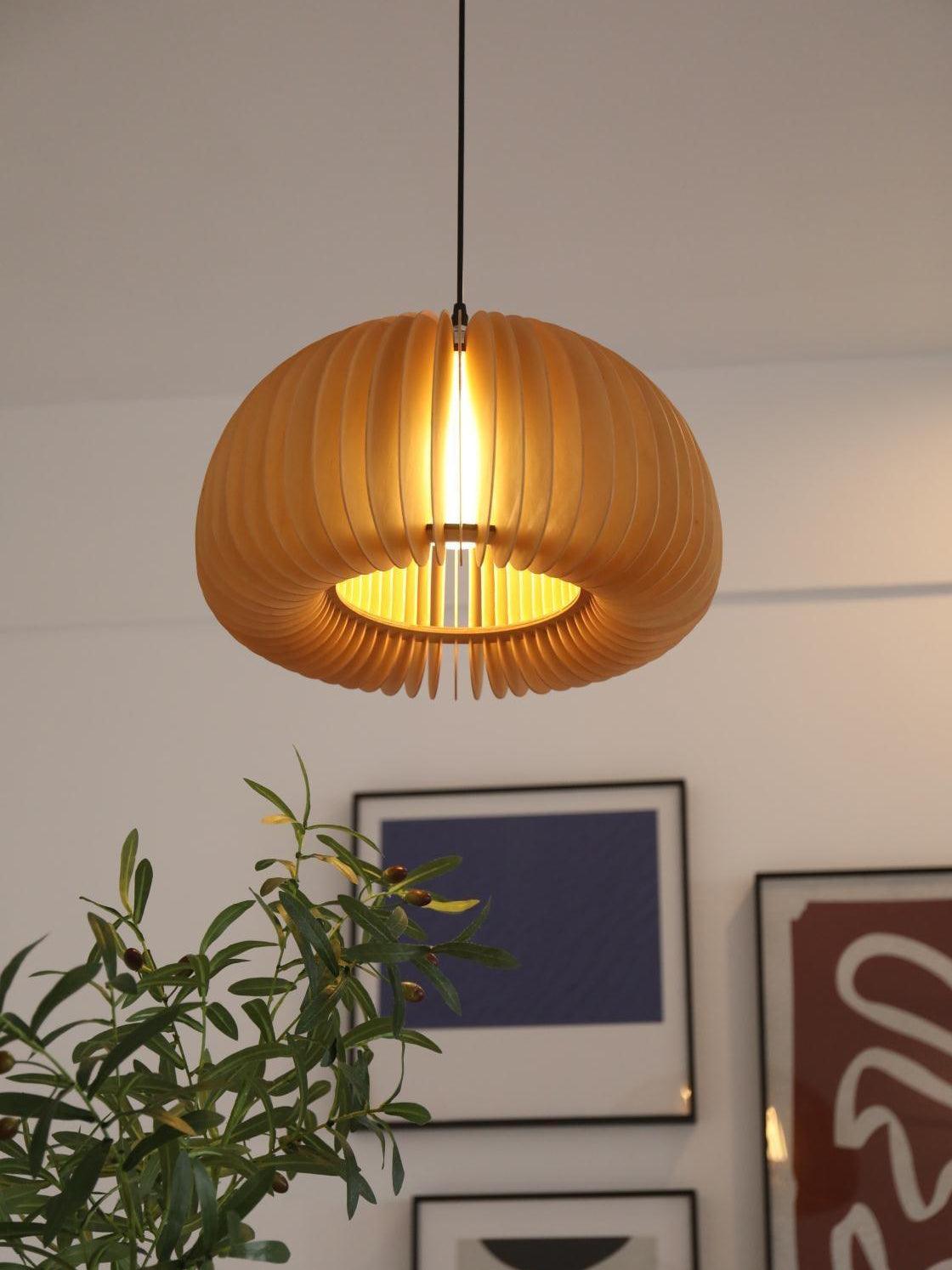 Wooden Pumpkin Swag Lights - Blowlighting