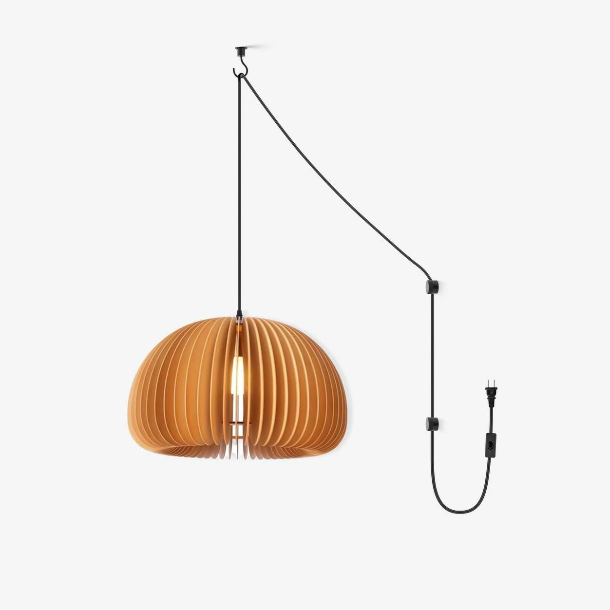 Wooden Pumpkin Swag Lights - Blowlighting