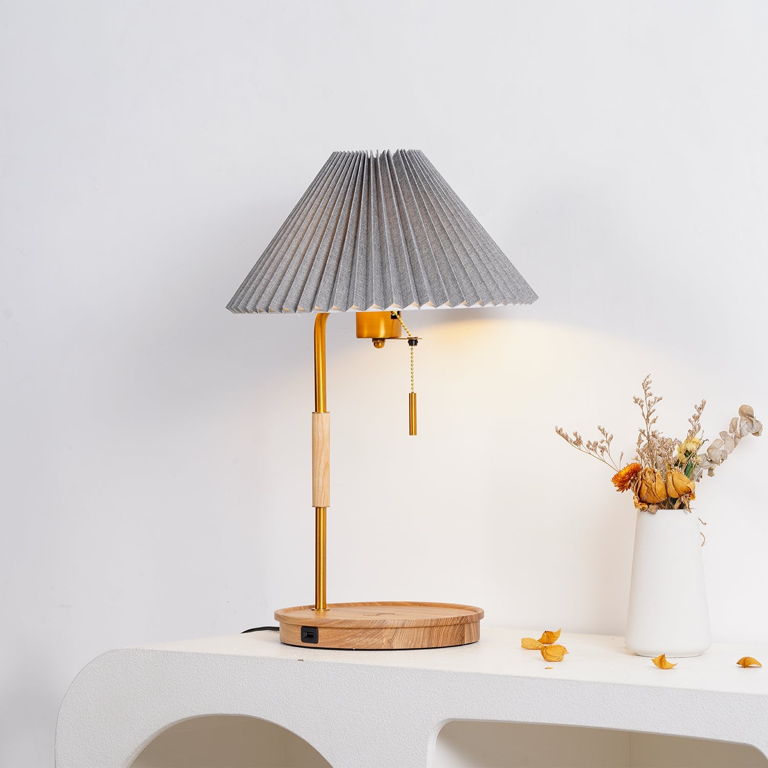 Wooden Retro Table Lamp - Blowlighting