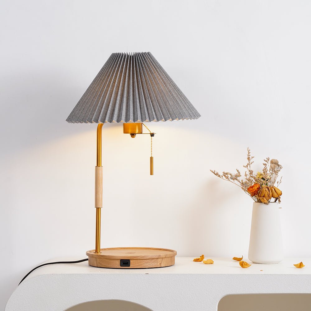 Wooden Retro Table Lamp - Blowlighting