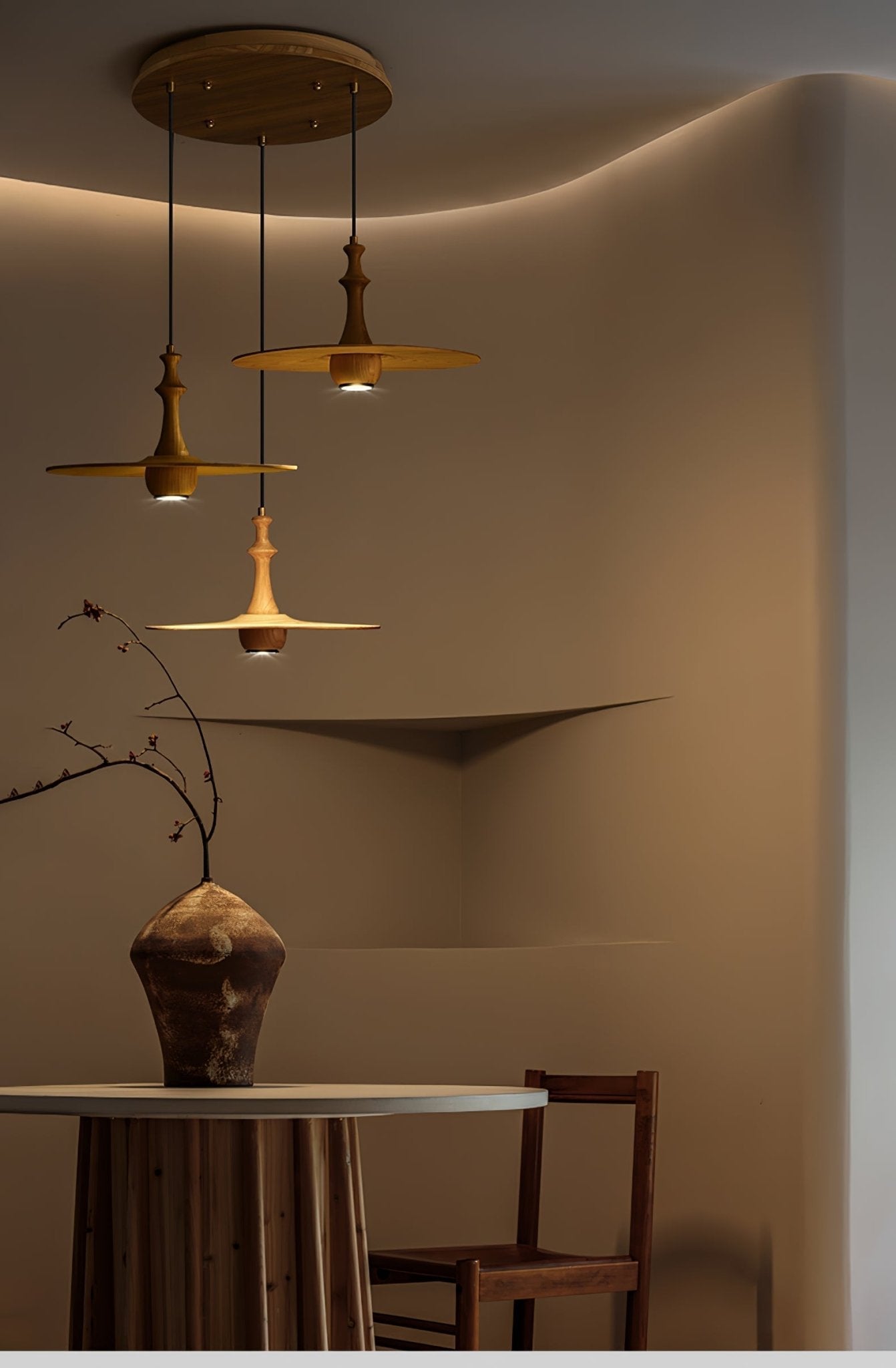 Wooden Spin Pendant Light - Blowlighting
