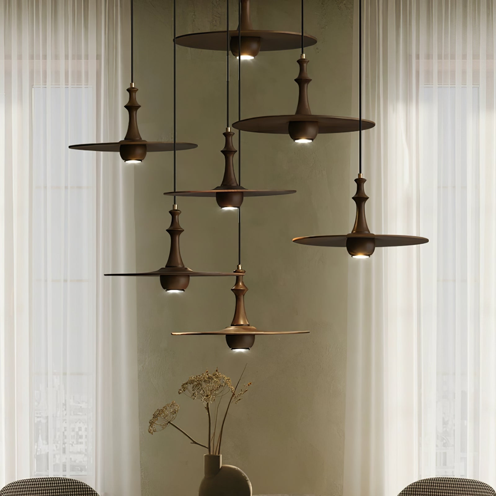 Wooden Spin Pendant Light - Blowlighting