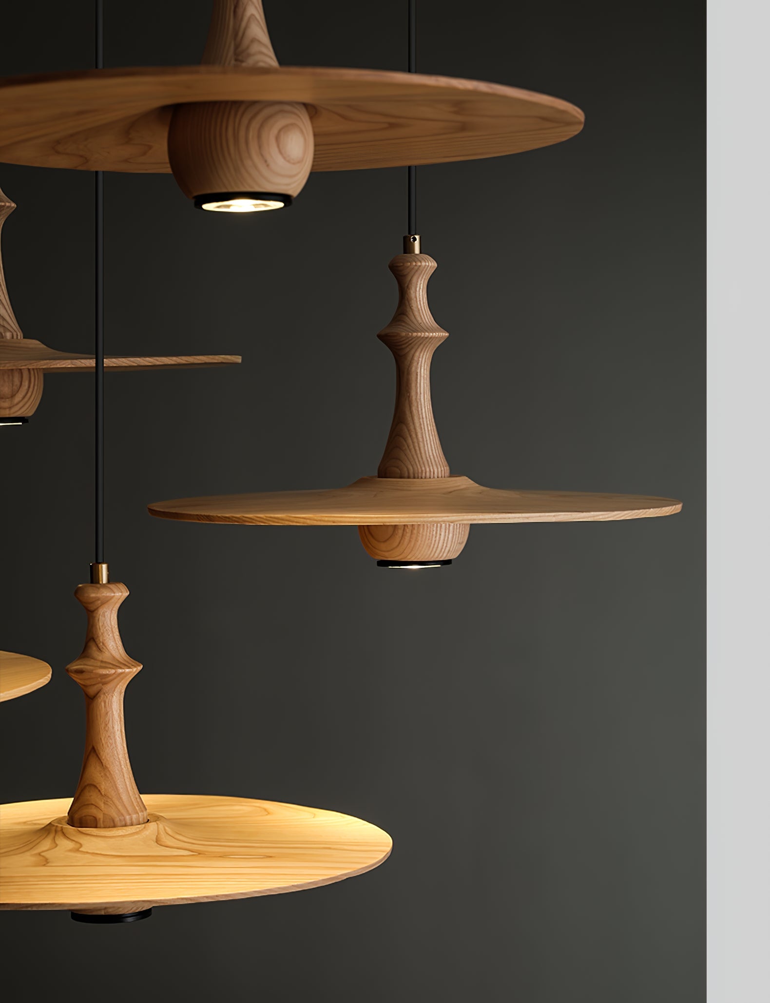 Wooden Spin Pendant Light - Blowlighting