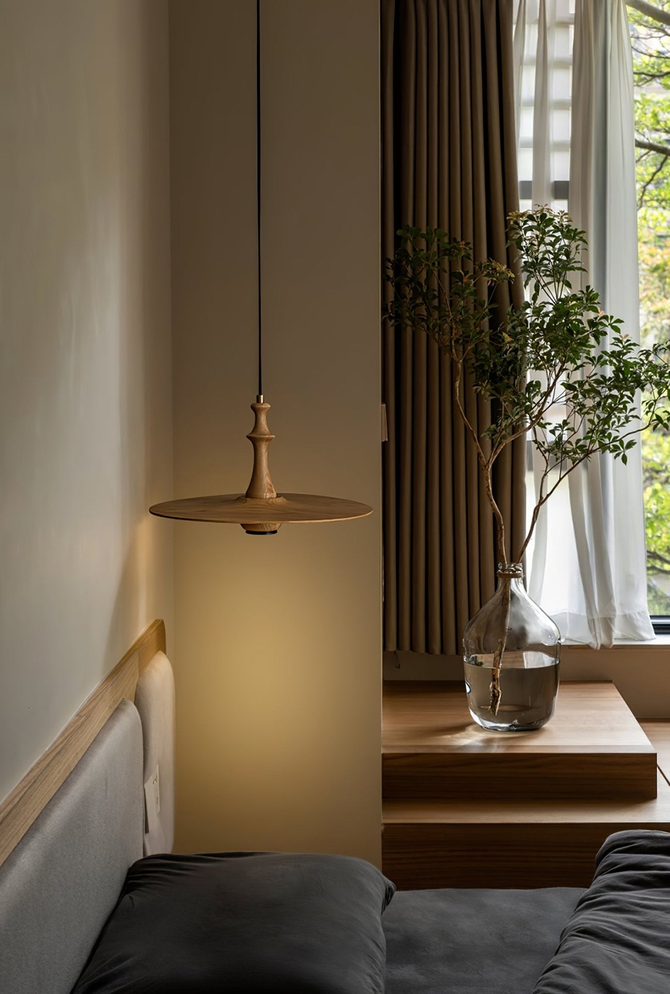Wooden Spin Pendant Light - Blowlighting