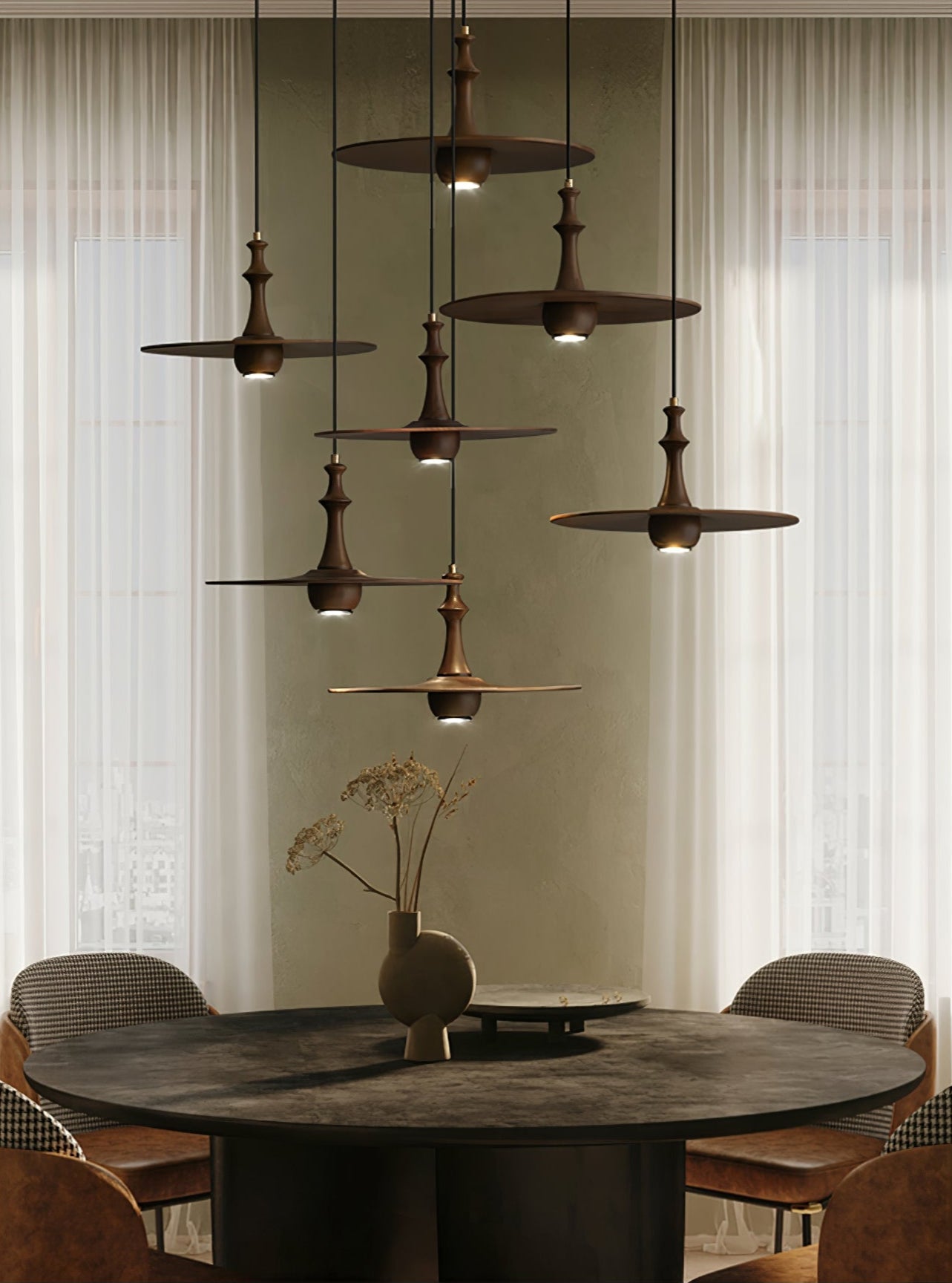 Wooden Spin Pendant Light - Blowlighting