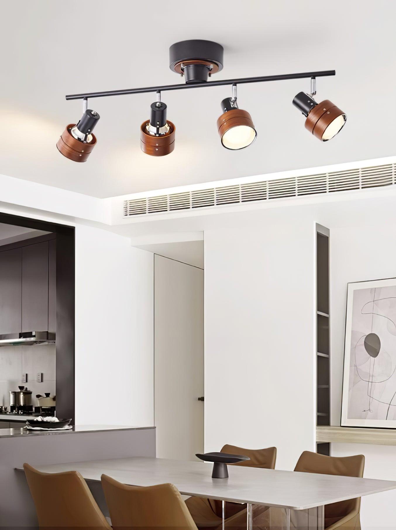 Wooden Adjustable Spot Ceiling Lamp - Blowlighting