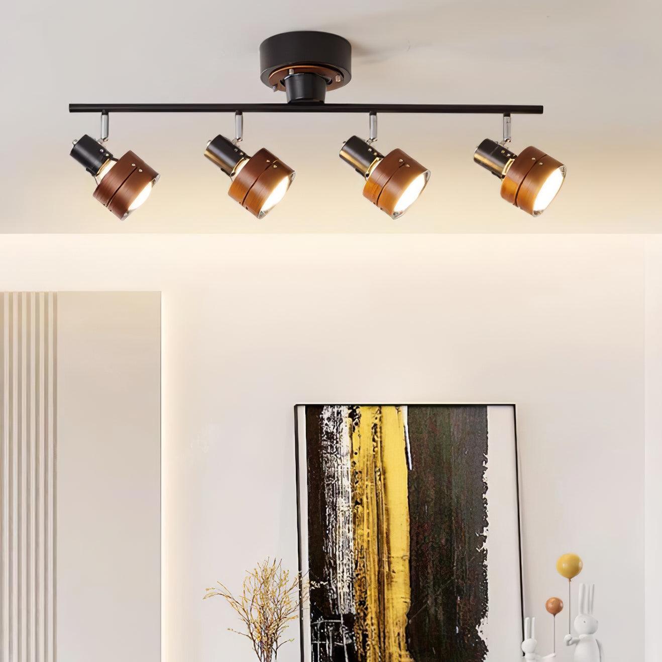 Wooden Adjustable Spot Ceiling Lamp - Blowlighting