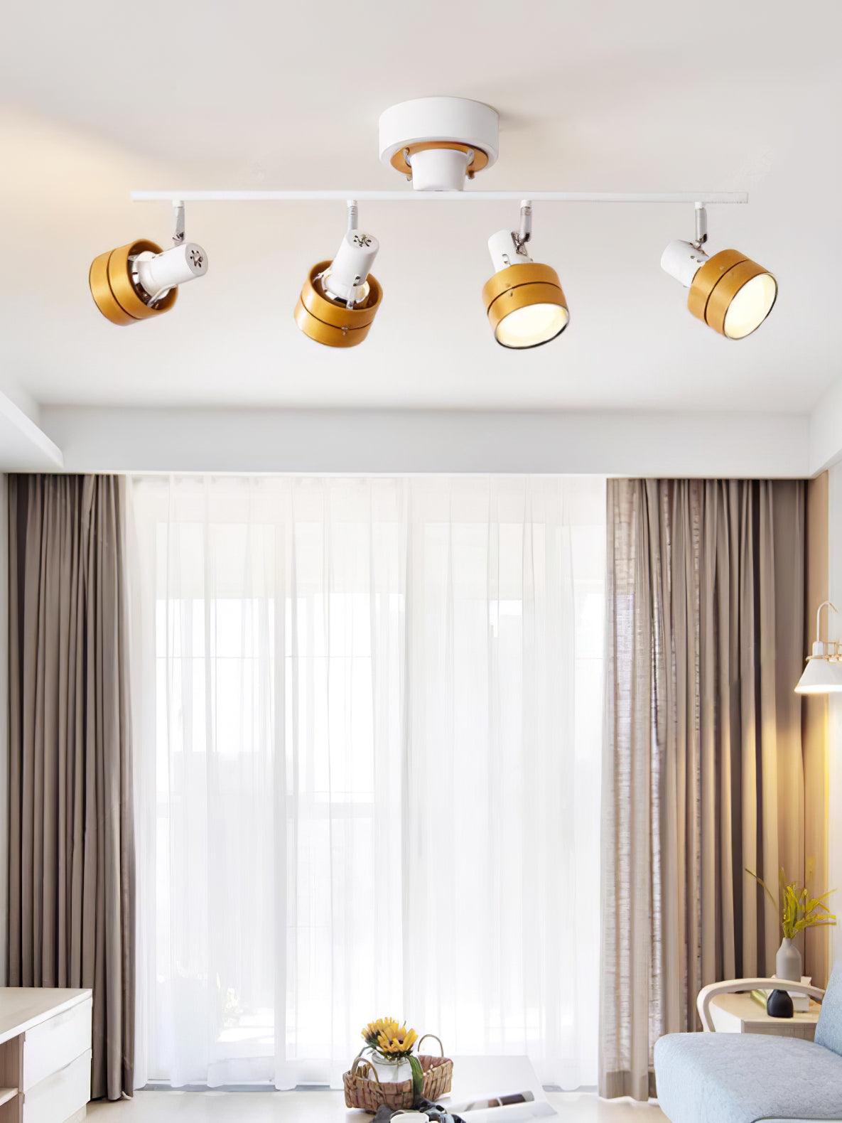 Wooden Adjustable Spot Ceiling Lamp - Blowlighting