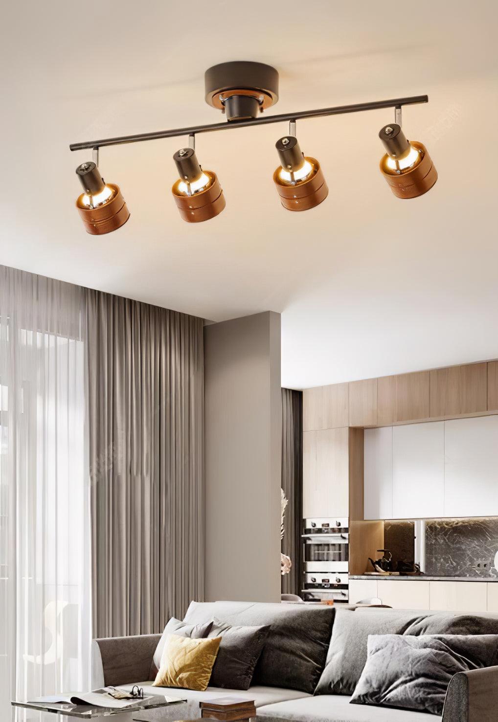Wooden Adjustable Spot Ceiling Lamp - Blowlighting