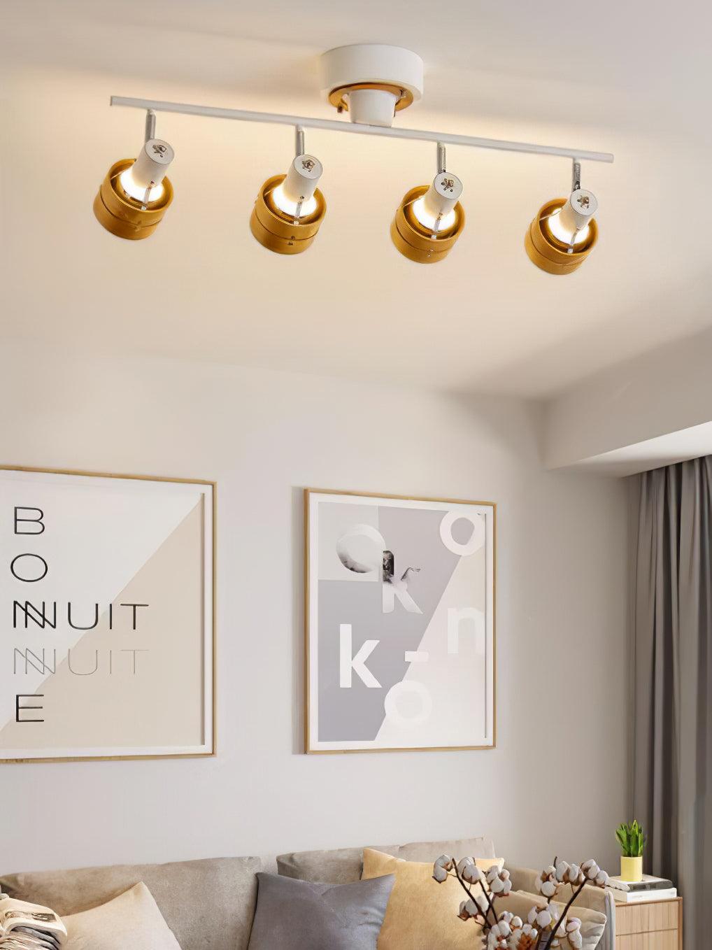 Wooden Adjustable Spot Ceiling Lamp - Blowlighting