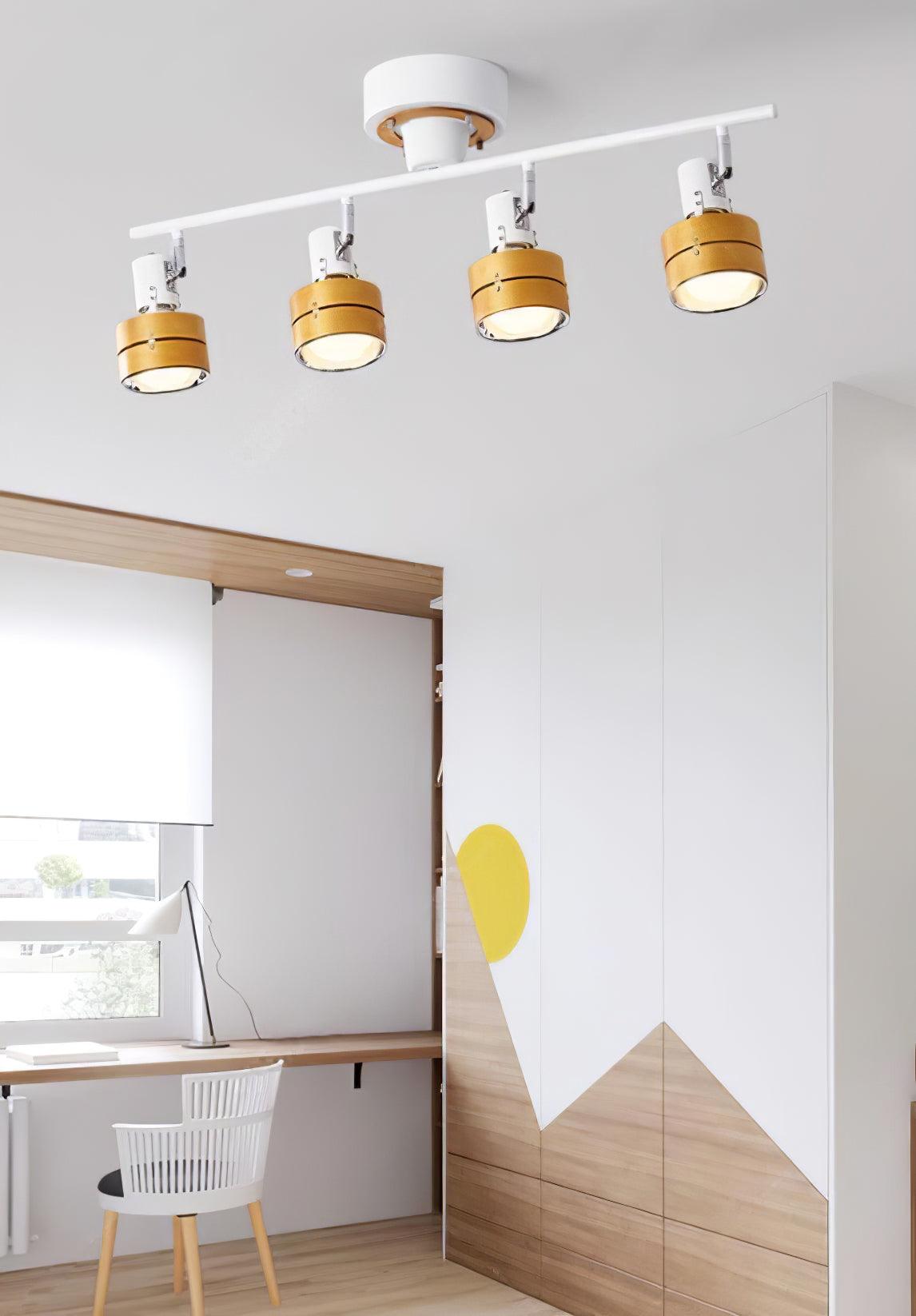 Wooden Adjustable Spot Ceiling Lamp - Blowlighting