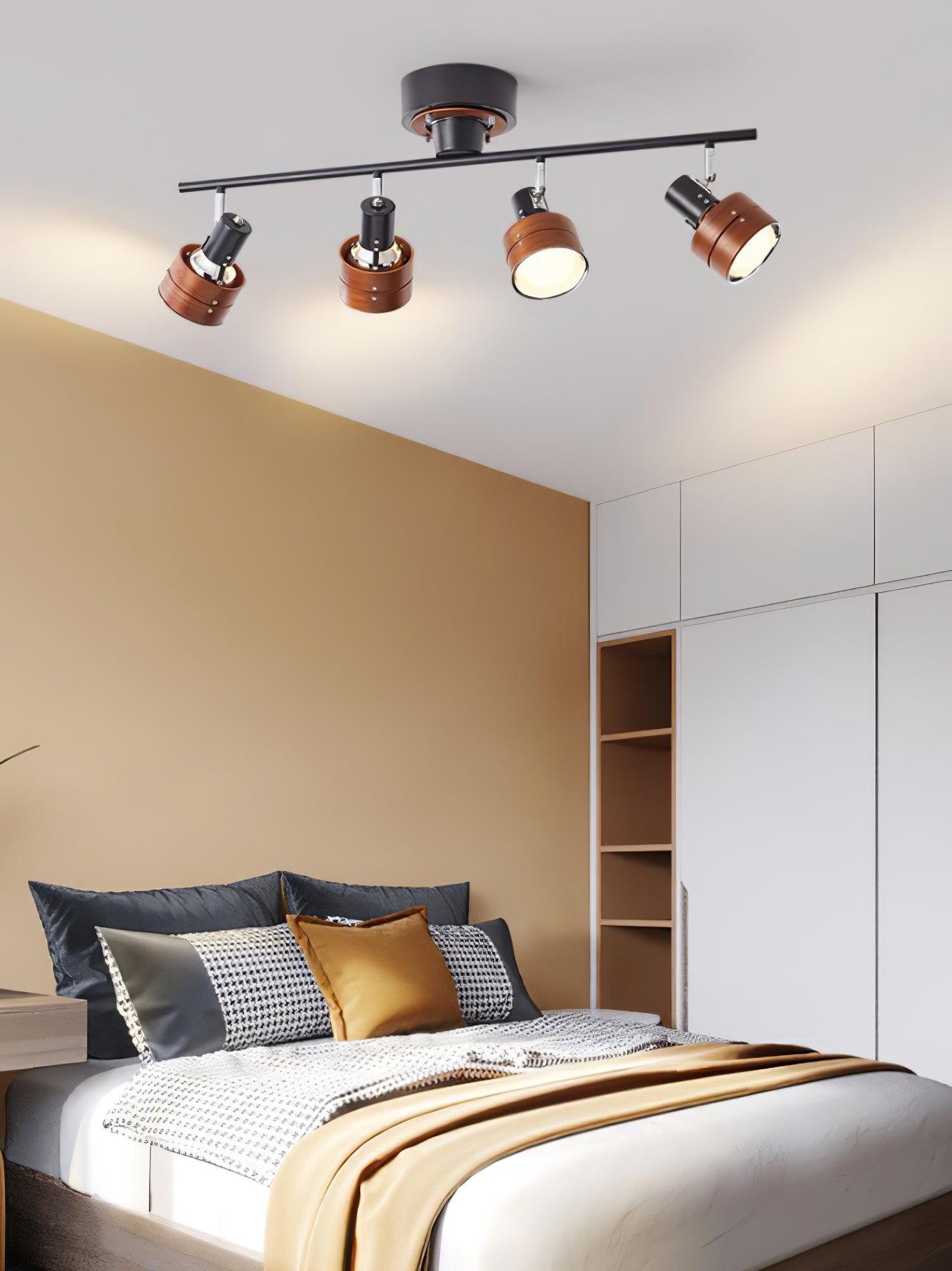 Wooden Adjustable Spot Ceiling Lamp - Blowlighting