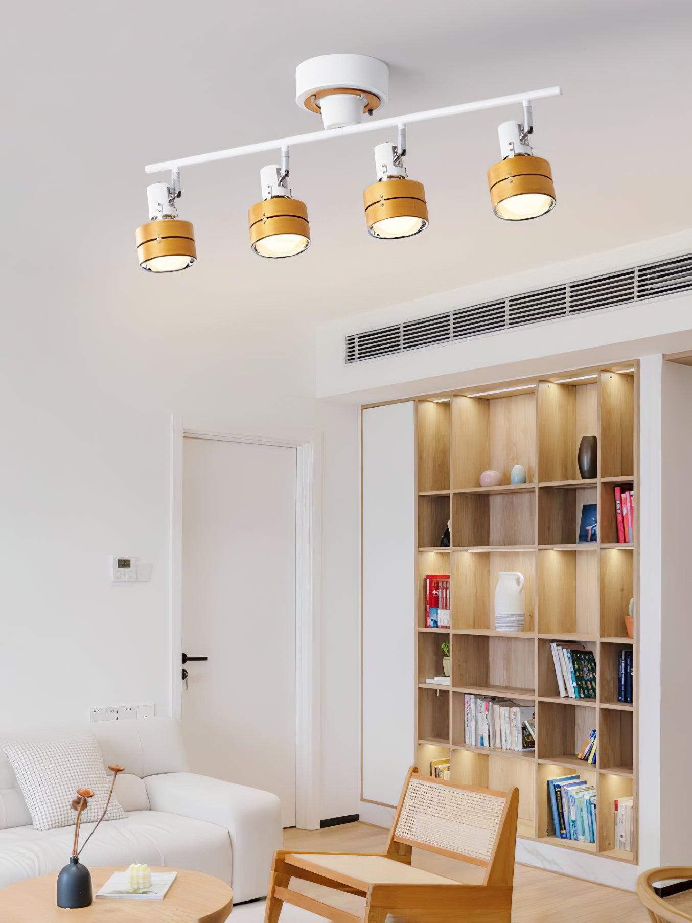 Wooden Adjustable Spot Ceiling Lamp - Blowlighting