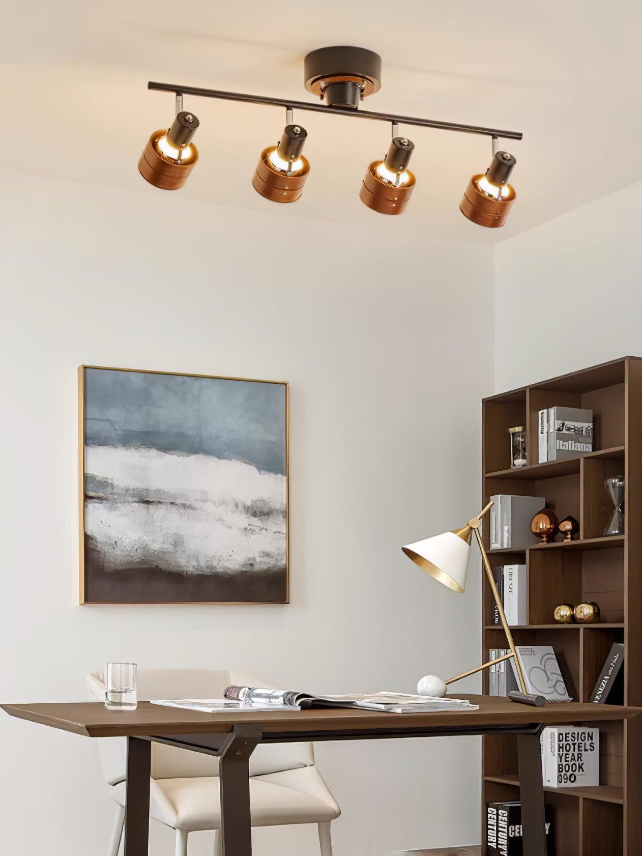 Wooden Adjustable Spot Ceiling Lamp - Blowlighting