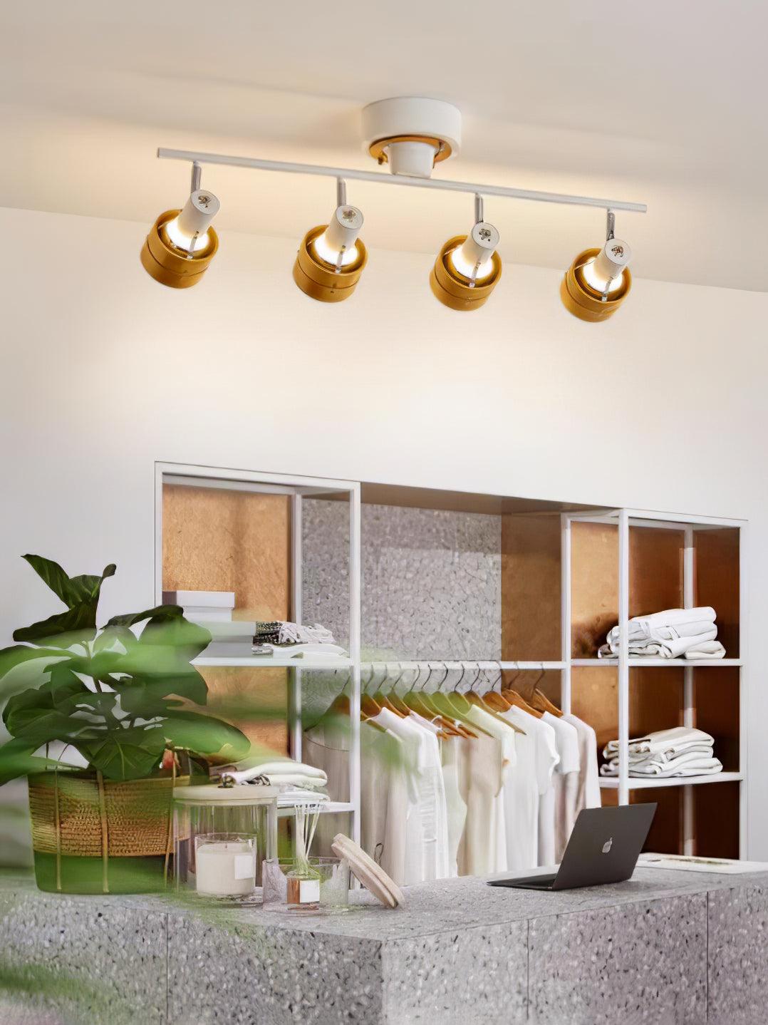 Wooden Adjustable Spot Ceiling Lamp - Blowlighting