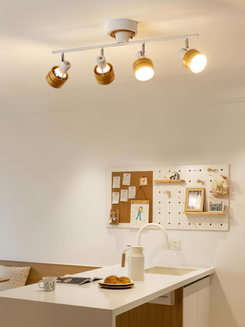 Wooden Adjustable Spot Ceiling Lamp - Blowlighting