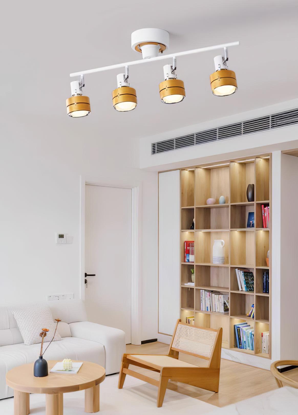 Wooden Adjustable Spot Ceiling Lamp - Blowlighting