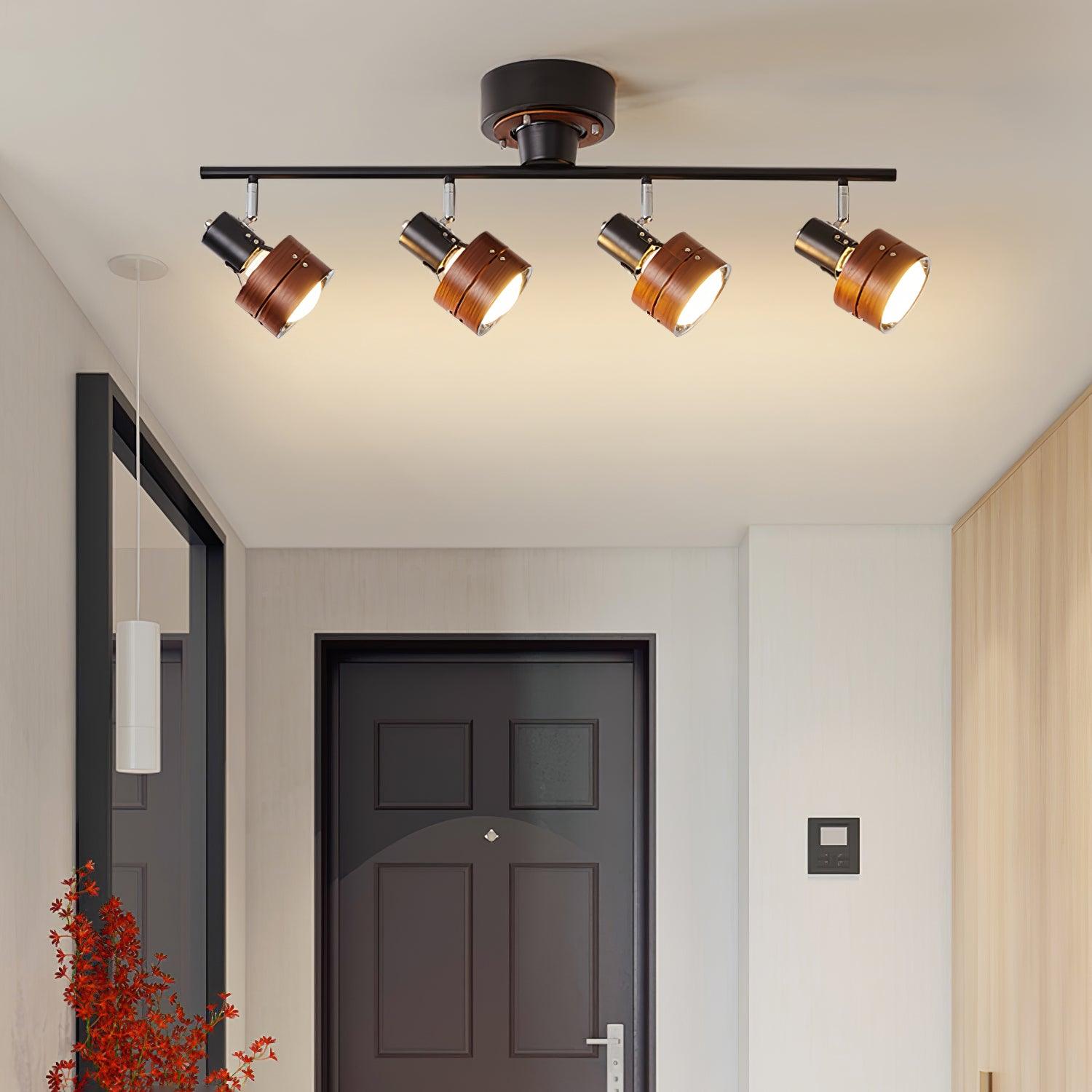 Wooden Adjustable Spot Ceiling Lamp - Blowlighting