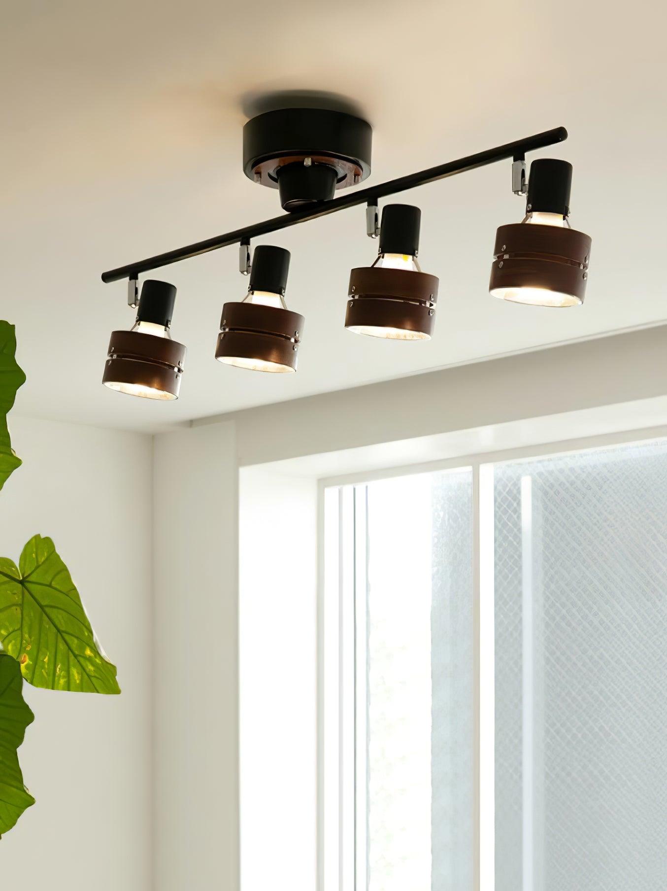Wooden Adjustable Spot Ceiling Lamp - Blowlighting