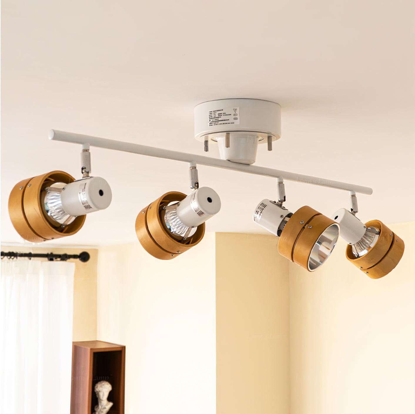 Wooden Adjustable Spot Ceiling Lamp - Blowlighting