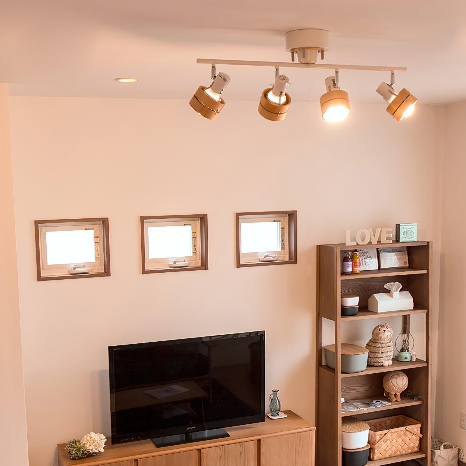 Wooden Adjustable Spot Ceiling Lamp - Blowlighting