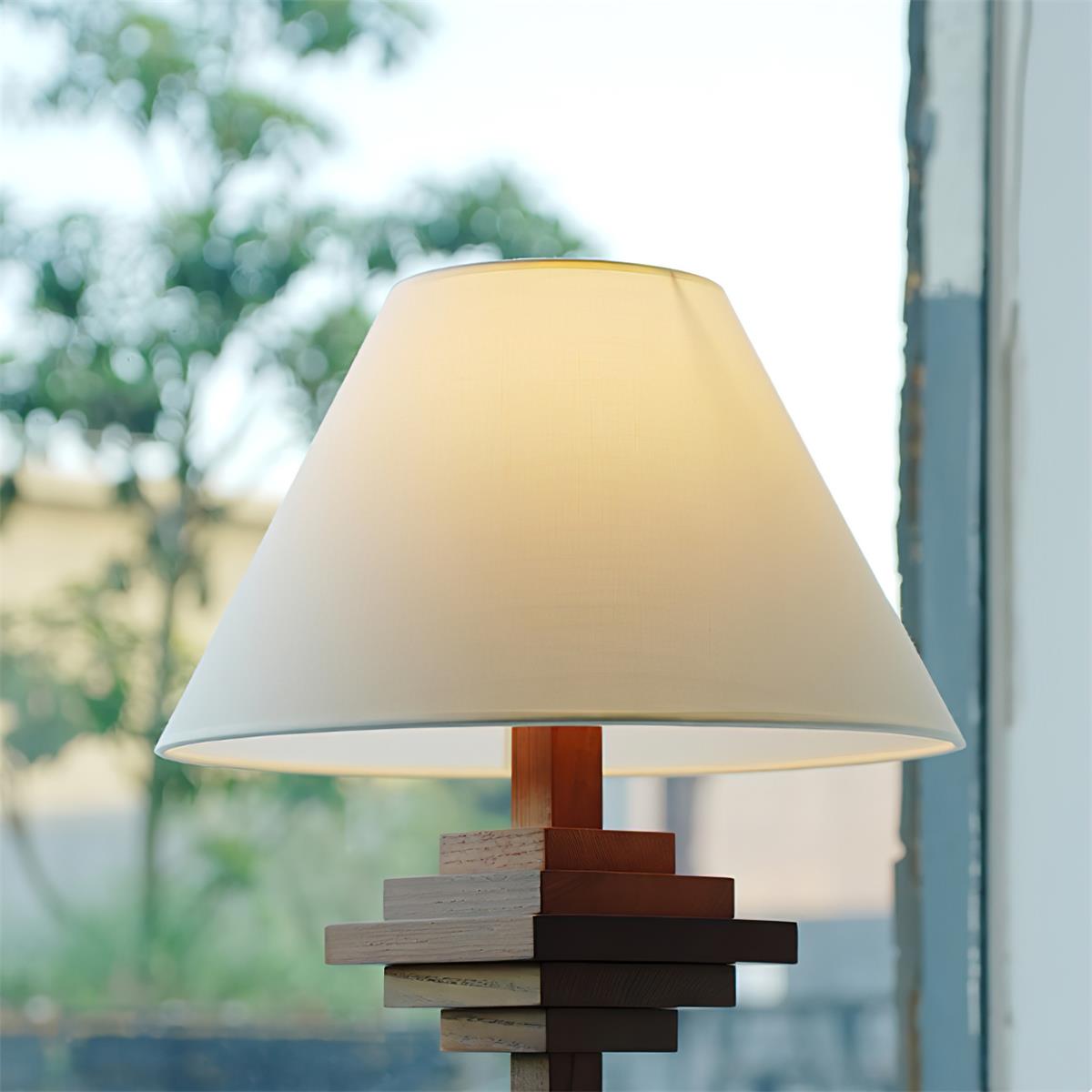 Wooden Tower Minimalist Wood Table Light