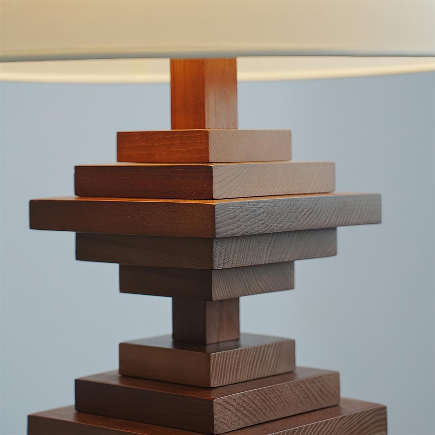 Wooden Tower Minimalist Wood Table Light