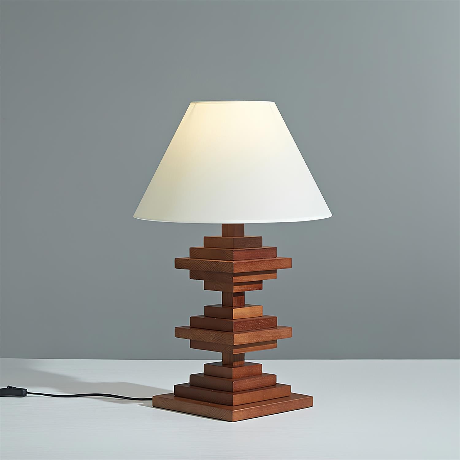Wooden Tower Minimalist Wood Table Light