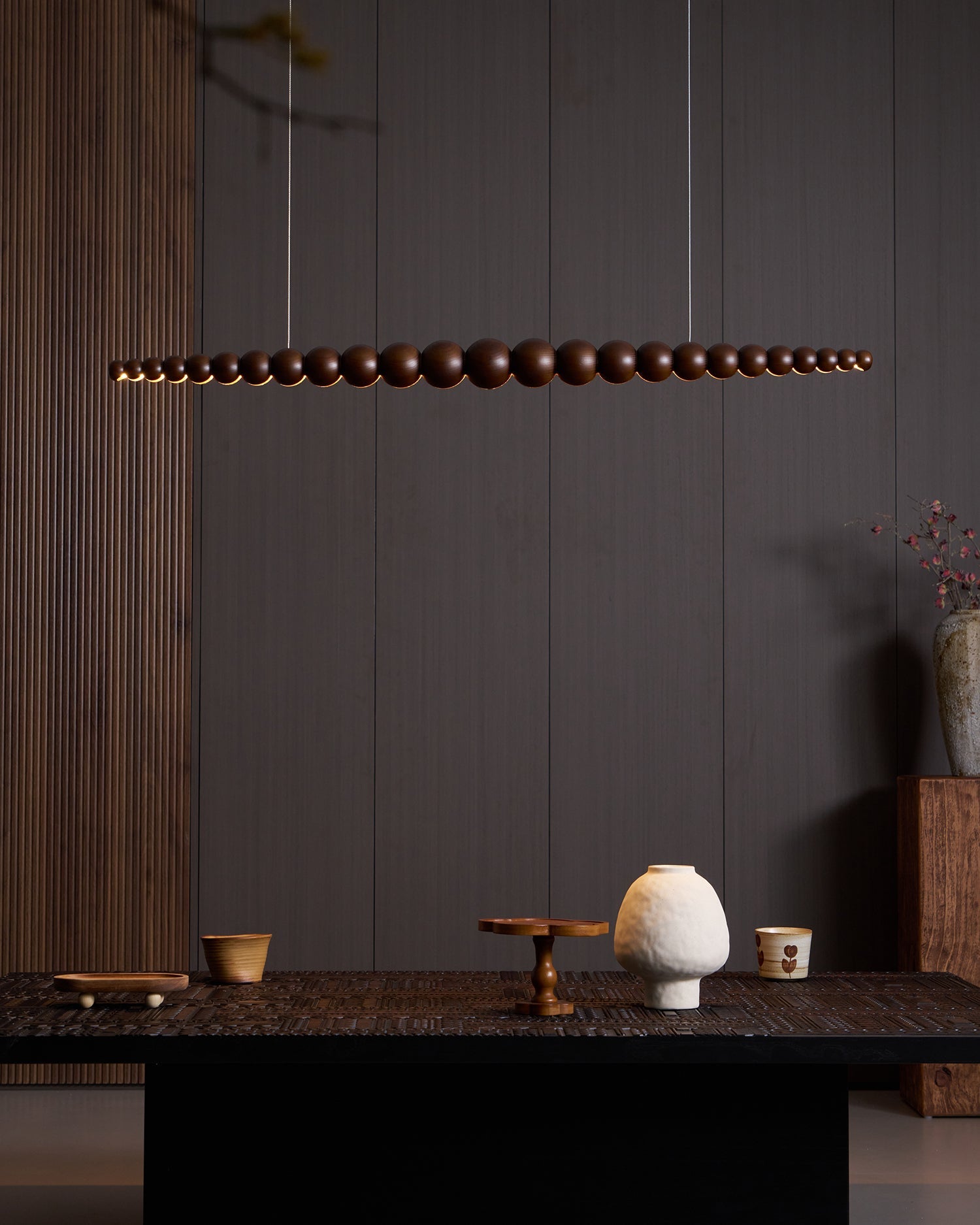 Woodline Orb Pendant Light - Blowlighting