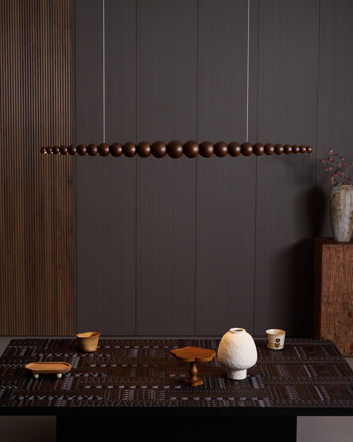 Woodline Orb Pendant Light - Blowlighting