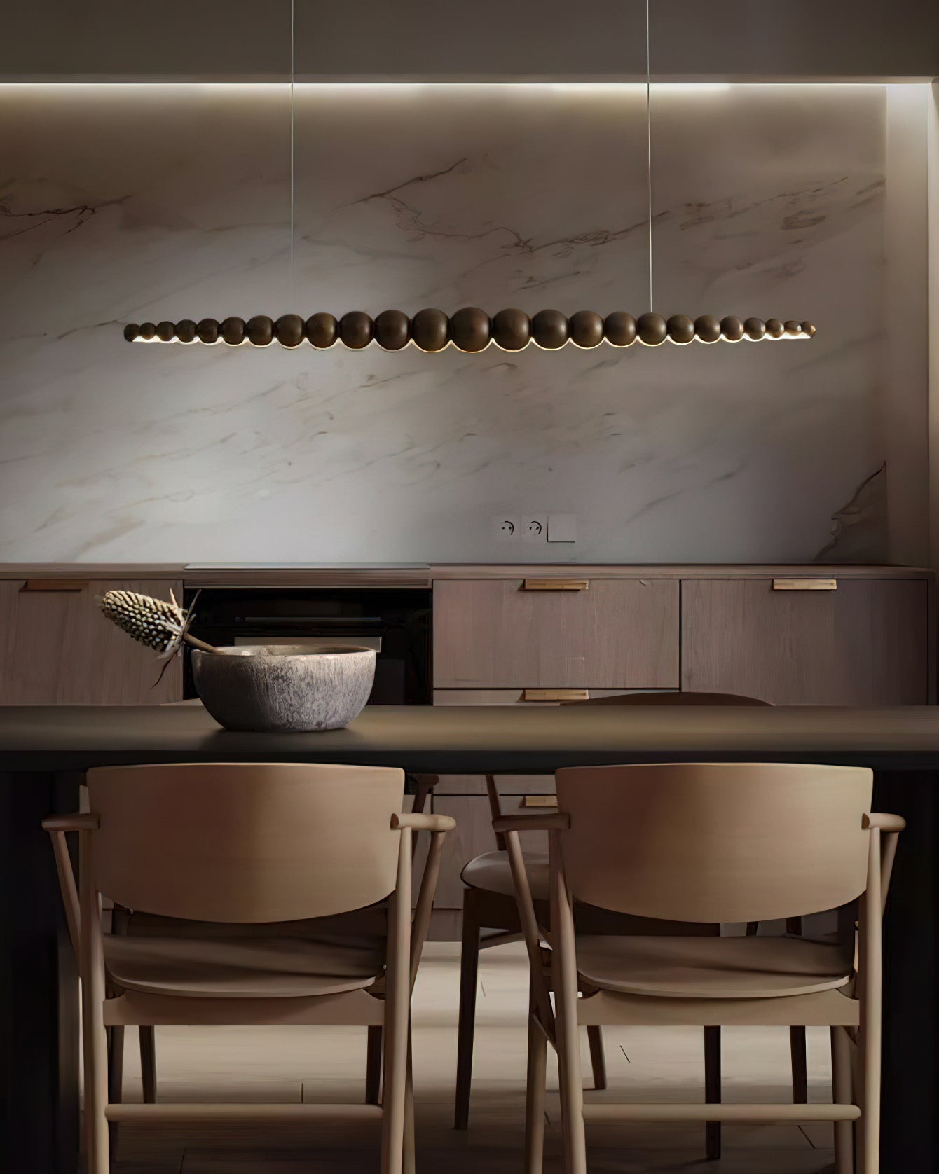 Woodline Orb Pendant Light - Blowlighting