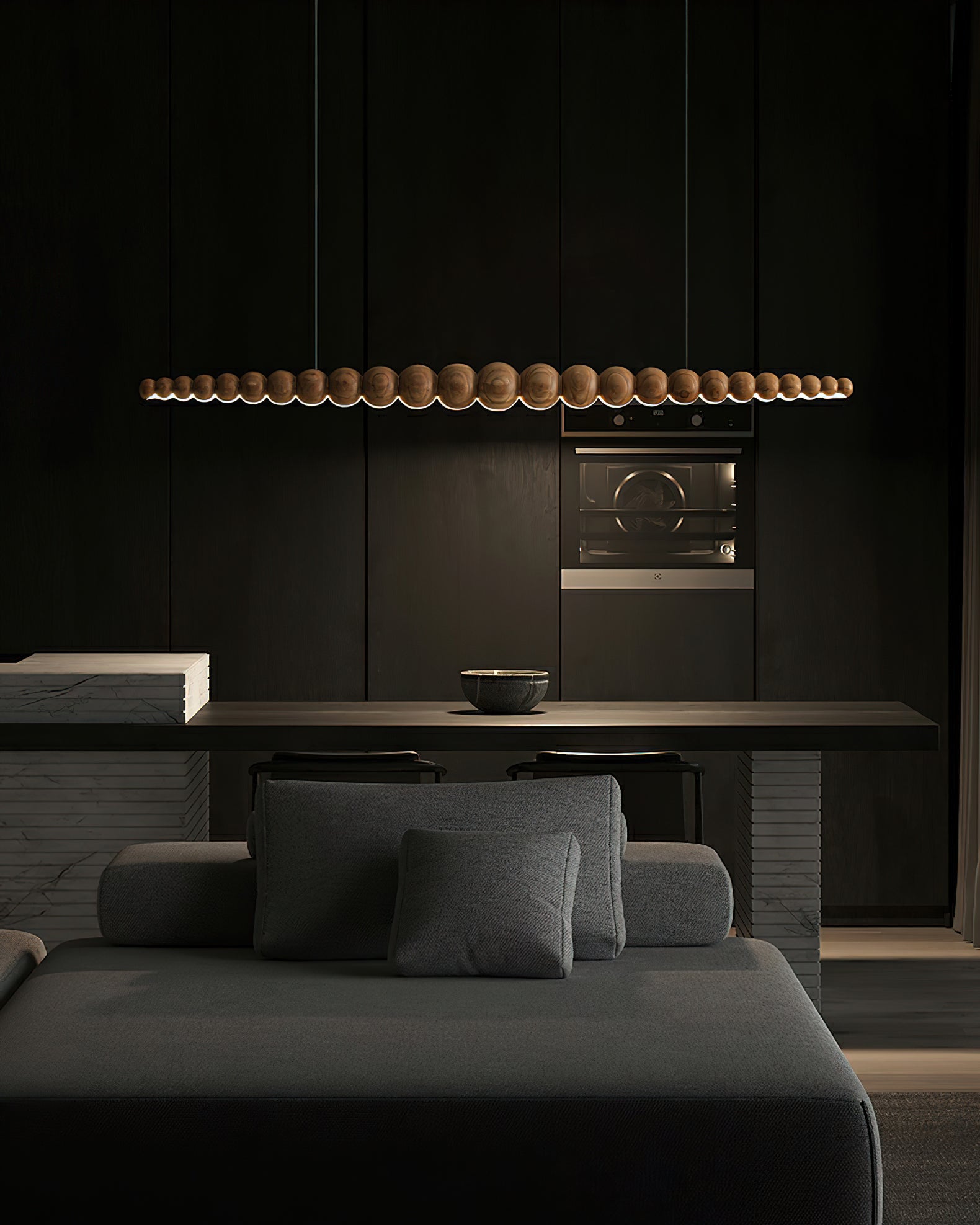 Woodline Orb Pendant Light - Blowlighting