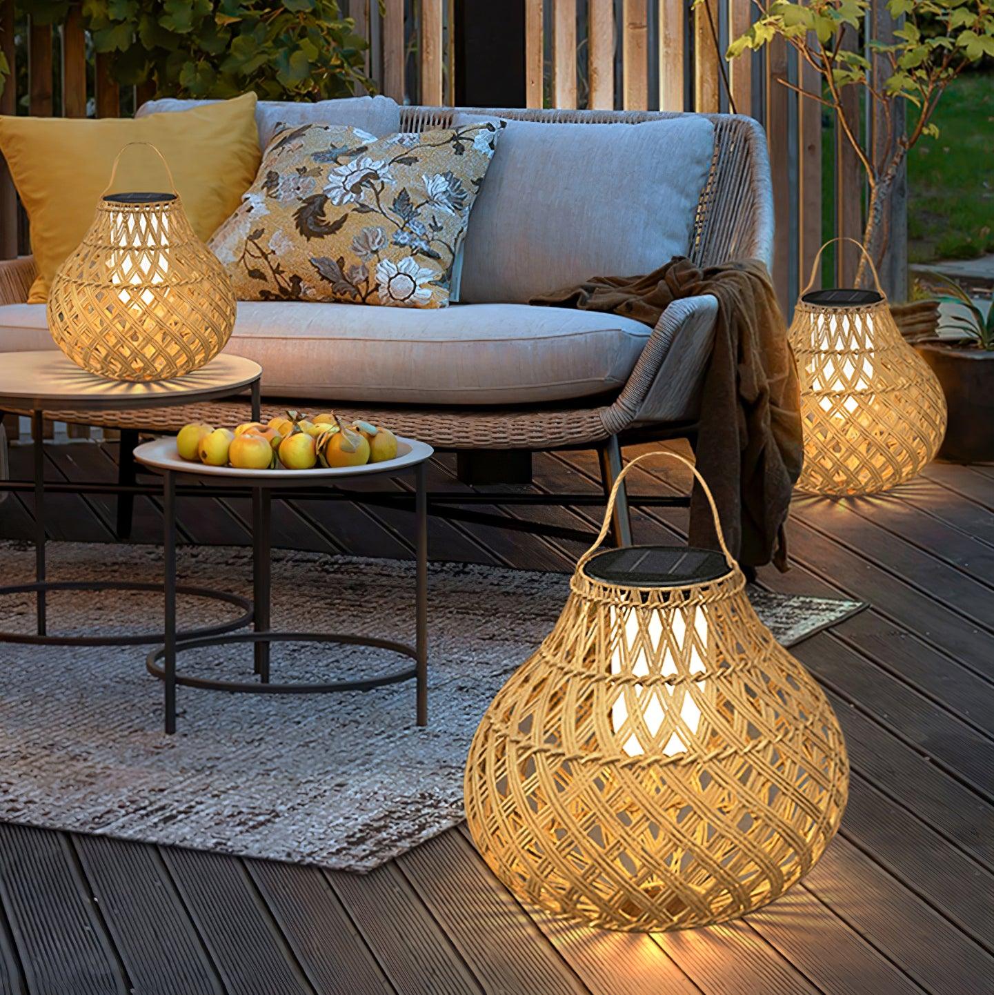 Woven Sphere Lantern Outdoor Lamp - Blowlighting