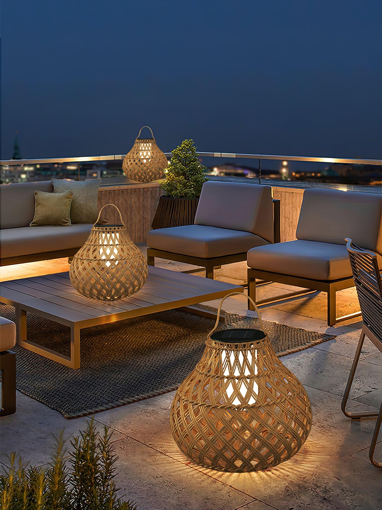 Woven Sphere Lantern Outdoor Lamp - Blowlighting
