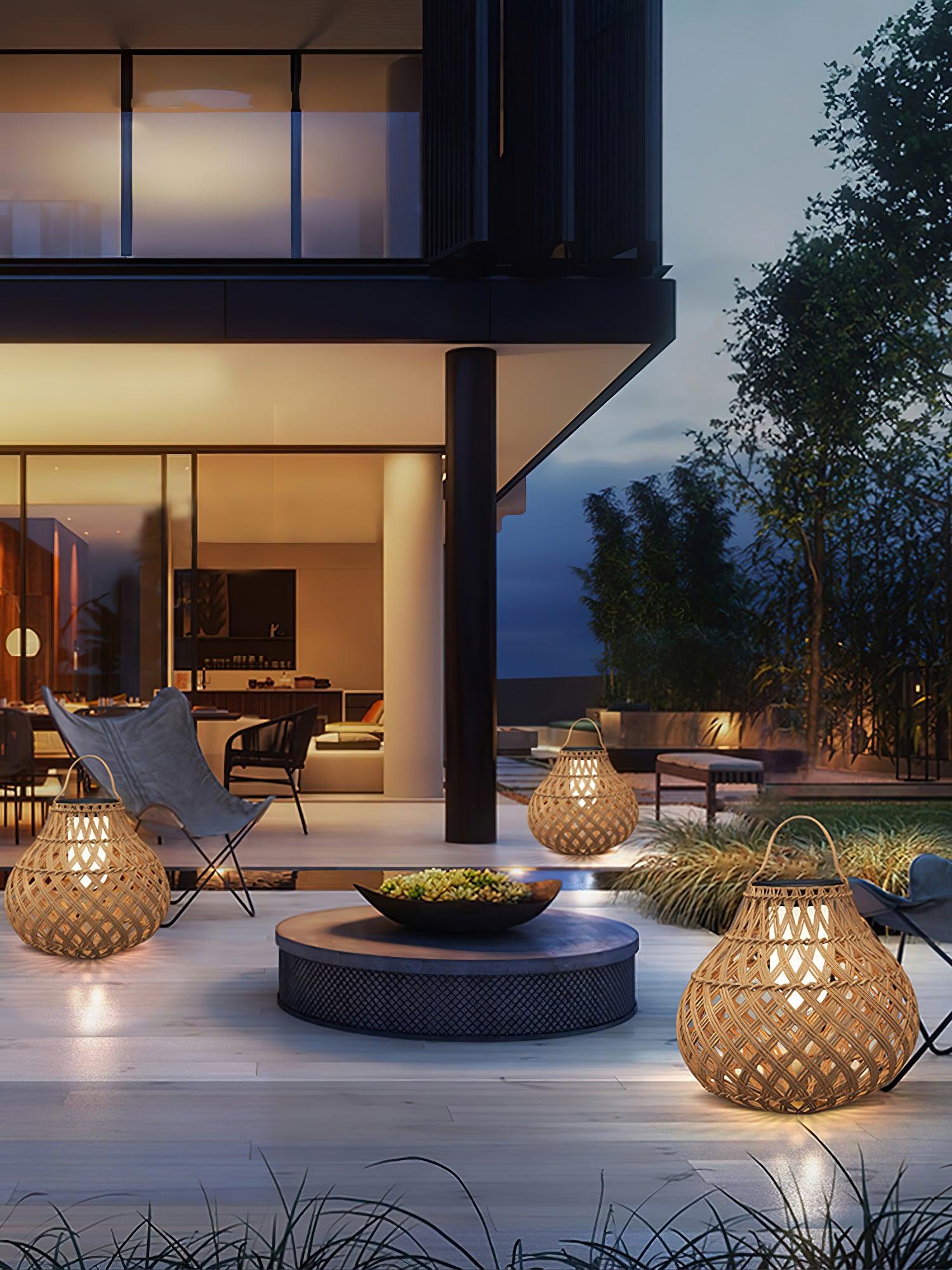 Woven Sphere Lantern Outdoor Lamp - Blowlighting