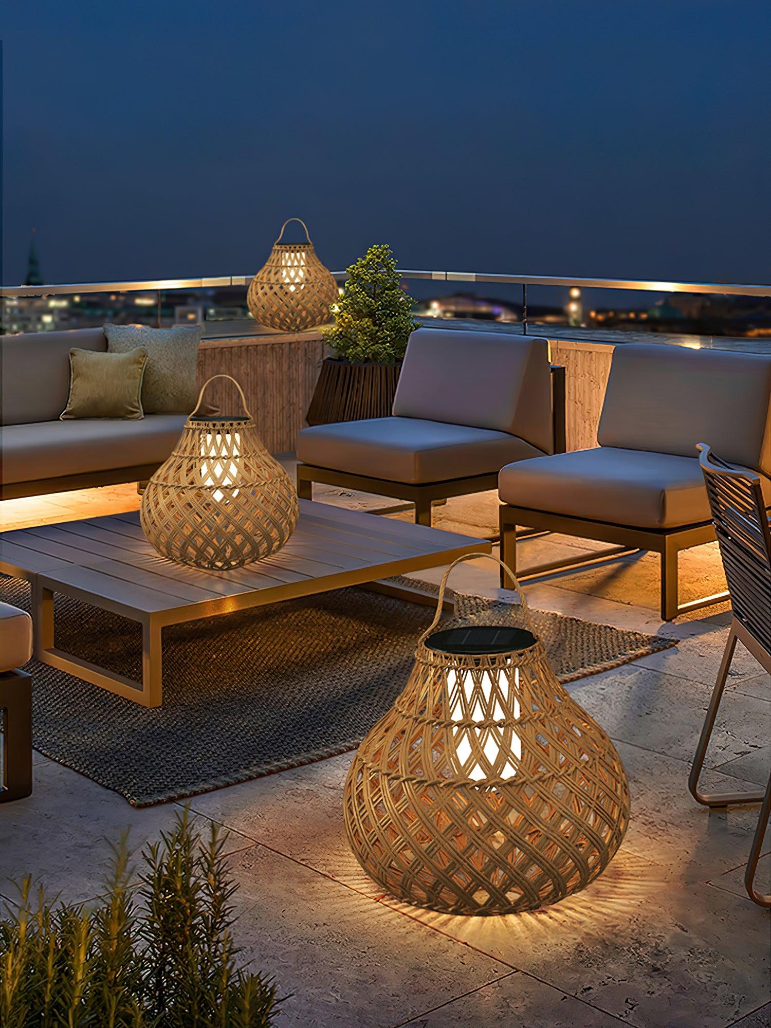Woven Sphere Lantern Outdoor Lamp - Blowlighting