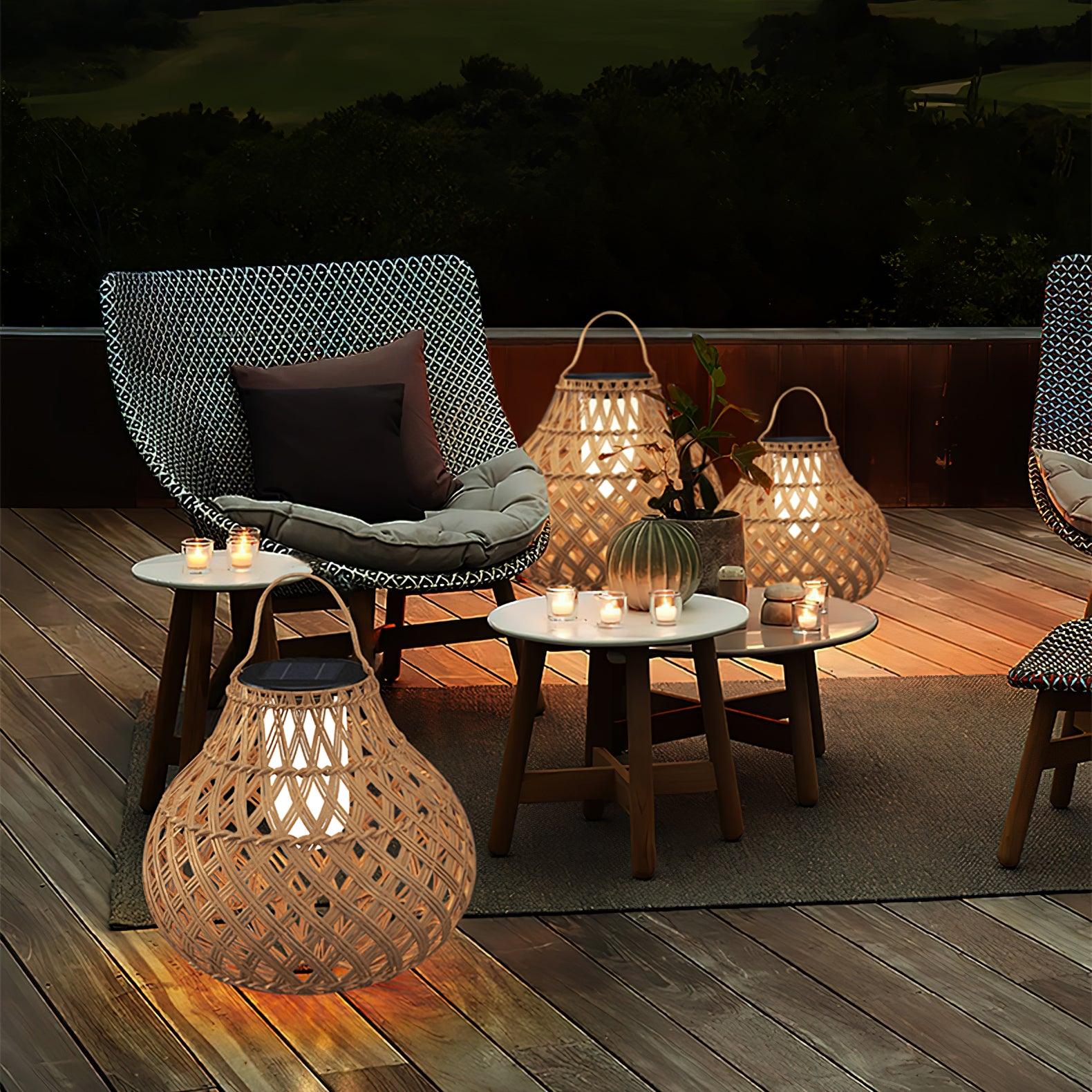 Woven Sphere Lantern Outdoor Lamp - Blowlighting