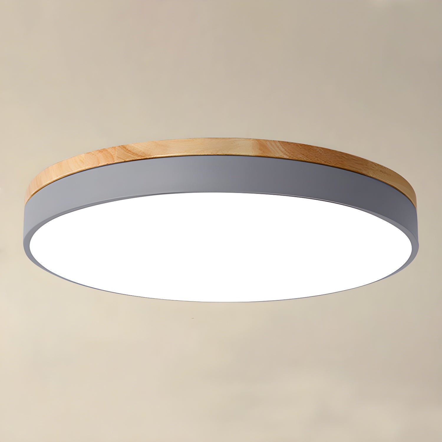 Zara Circular Wood Ceiling Lamp - Blowlighting