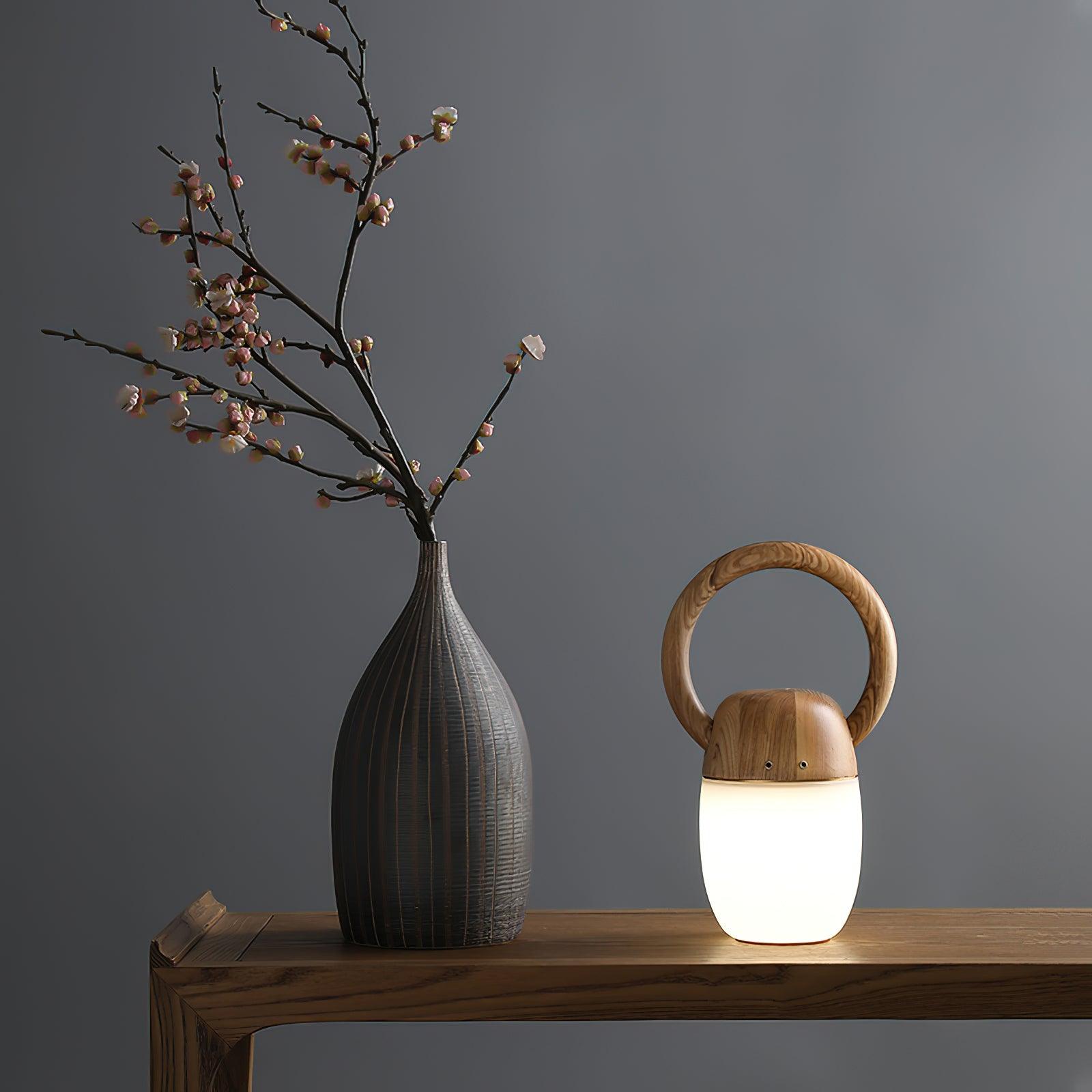 Gina Minimalist Wood Table Lamp - Blowlighting