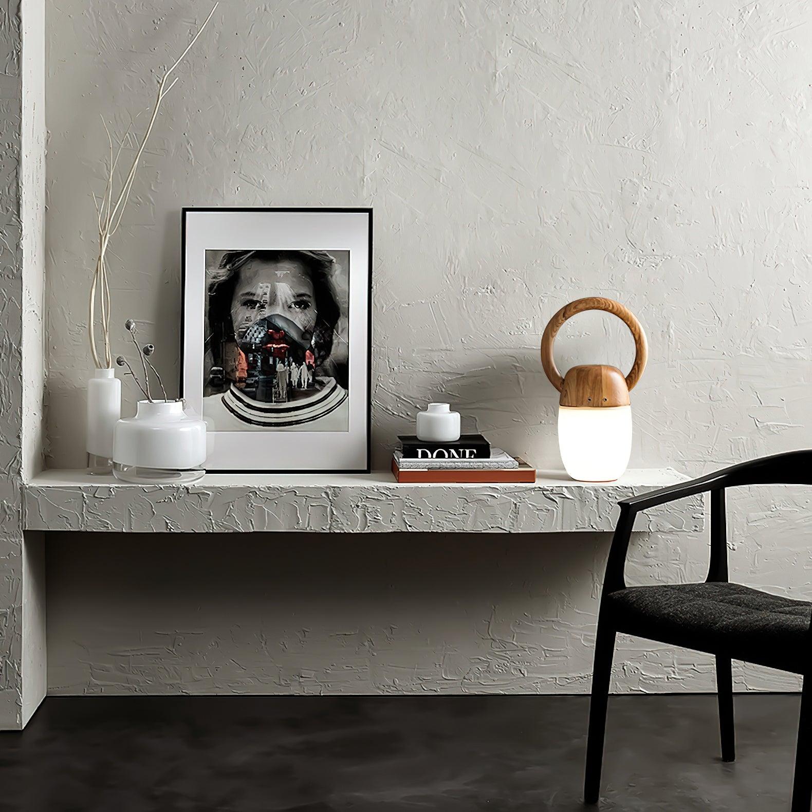 Gina Minimalist Wood Table Lamp - Blowlighting