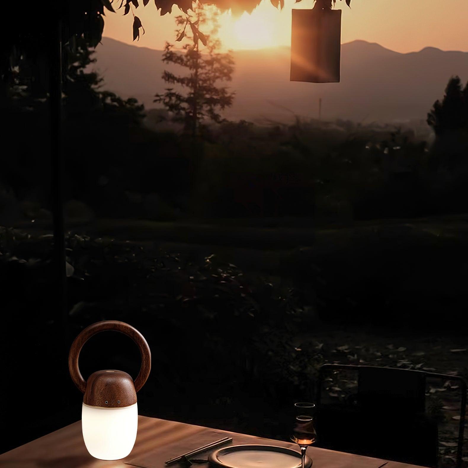 Gina Minimalist Wood Table Lamp - Blowlighting